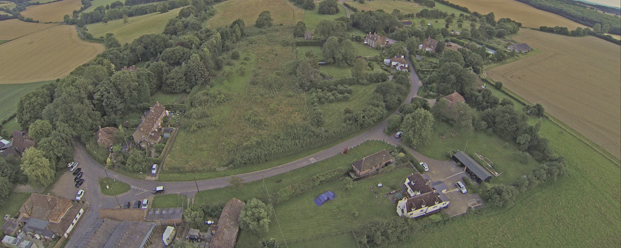 Ariel view of Bodsham in Kent