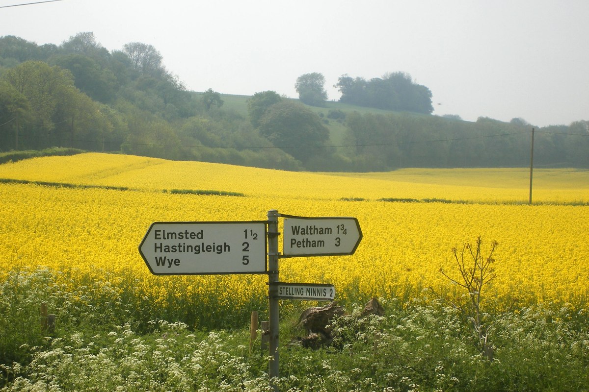 Road signs to local villages, Bodsham,  Kent